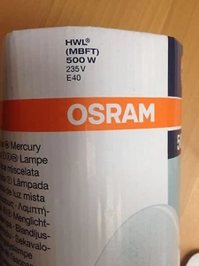OSRAM/RADIUM HWL (MBFT) 500W 235V E40 Mischlichtlampe Lampe Birne Leuchtmittel - Bild 1 von 2