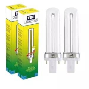 2x TBE Lighting 7w G23 2-Pin CFL Tube Light Lamp Cool White 4000K 420lm Bulb - Picture 1 of 4