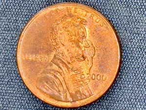 2000 Flip Over Double Struck Lincoln Cent, Mint Error Obvious No Magnification - Picture 1 of 15