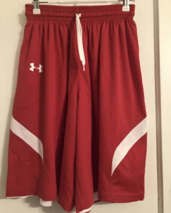 Under Armour Reversible Basketball Shorts Red White Youth XL - Picture 1 of 7
