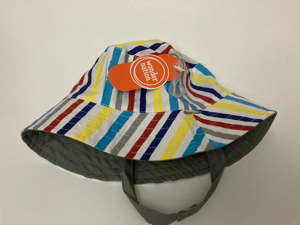 Wonder Nation Toddler Boys Rainbow Sunhat (One Size) UPF 50+ BRAND NEW W TAGS - Image 1 of 1