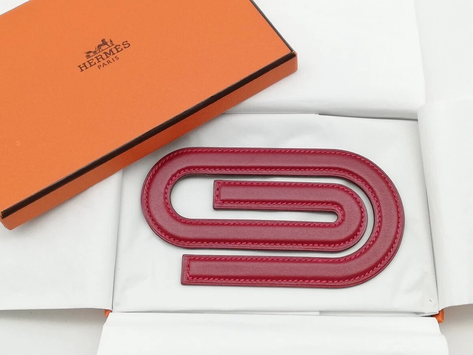 Auténtico clip para dinero vintage Hermes de cuero Foto 1 de 4