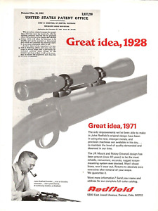 1971 Print Ad Redfield Great Idea,1928 Great idea,1971 stronger metals precision