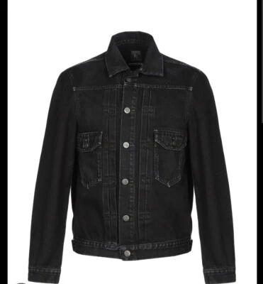 Chaqueta de mezclilla tipo 2 Prps negra pequeña para hombre Foto 1 de 4