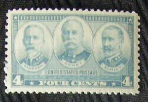 Sello de Estados Unidos 4¢ SC #793 Sampson Schley & Dewey MNH 1937. - Imagen 1 de 1