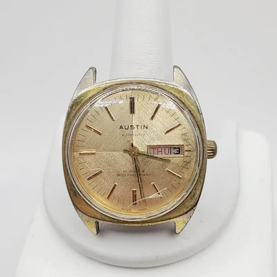 Reloj De Colección Austin Automático Duromat 25 Joyas Día Fecha Belair Francia Swiss Mo Foto 1 de 4