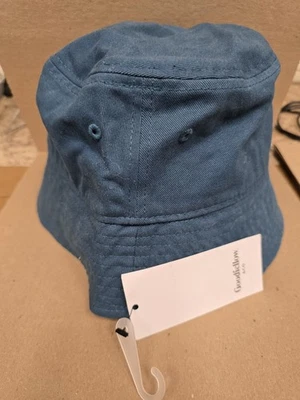 Sombrero cubo de algodón para hombre - Goodfellow & Co azul M/L ala inclinada hacia abajo Foto 1 de 4