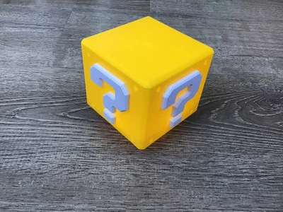 Super Mario Bros Question Mark Block Nintendo Light Up Lamp w/ Sound Night Light - Image 1 of 4