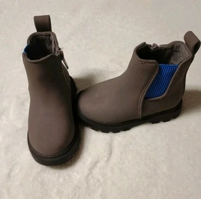 Jumping Beans Toddler Boys Gray Chelsea Zip Up Boots Size 5c Excellent Condition - Image 1 of 4