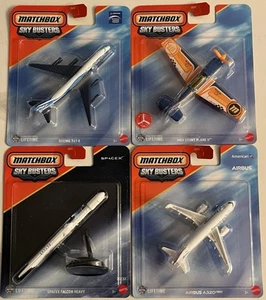 Matchbox 2025 Sky Busters Set Of 4 747-8, MBX Stunt Plane II “Super Chase Logo”… - Picture 1 of 5