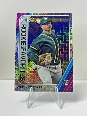 2020 Bowman #ROYF-JL Jesus Luzardo Rookie of the Year Favorites Mojo Rookie A - Image 1 of 4