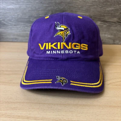 Vintage Minnesota Vikings Hat Cap Strap Back Purple NFL Football Adjustable - Image 1 of 4