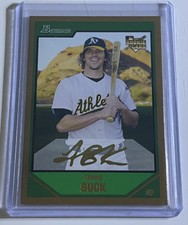 Travis Buck 2007 Bowman Draft Gold Rookie RC #BDP1 Oakland Athletics