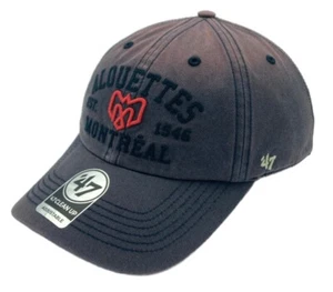 Men's Montreal Alouettes '47 Clean Up Dusted Steuben Hat Cap CFL Football Strap - Picture 1 of 4