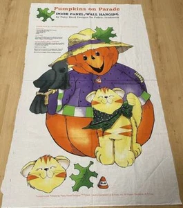Lot of 2 Cut & Sew Fabric Panels PUMPKINS ON PARADE Patty Reed Halloween Fall - Picture 1 of 4