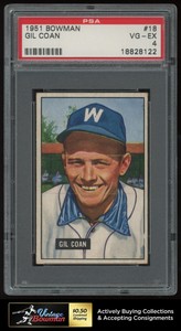 1951 Bowman #18 Gil Coan  ~ PSA 4 VGEX