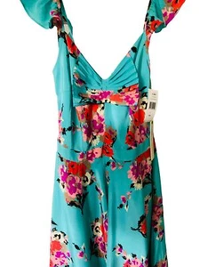 NWT $285 TRACY REESE LADIES MINI RUCHED RUFFLE LINED MULTI COLOR FLORAL DRESS 0 - Picture 1 of 7