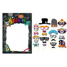  22 PCS Wooden Pumpkin Photo Booth Props Halloween and Frame