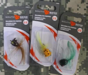 3 South Bend PP86 Bulging Eye Popper Size 6-8 Multi Colors--3 Baits! BRAND NEW!! - Picture 1 of 2