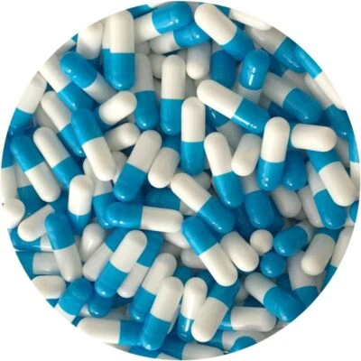 PURECAPSULES DR T&T Empty gelatin gelatine Capsules capsule size 3 blue white EU product