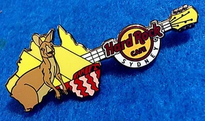 SERIE DE GUITARRAS SYDNEY CANGURO ULURU MAPA ANIMAL VIDA SILVESTRE Hard Rock Café PIN LE - Imagen 1 de 1