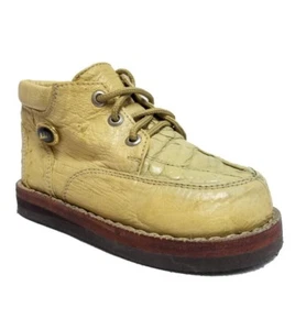 Kids Off White Genuine Crocodile Ostrich Exotic Skin Tennis Shoes Toddler Size 8 - Picture 1 of 4