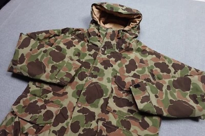 Vintage Cabalas Camo Jacket Brown Goretex Hooded Frogskin Made in USA Thinsulate - Image 1 of 4