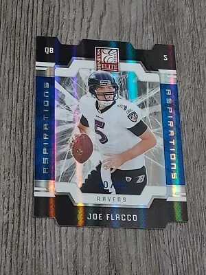 JOE FLACCO 2009 DONRUSS ELITE BLUE ASPIRATIONS DIE CUT CARD. #90/95. - Image 1 of 2