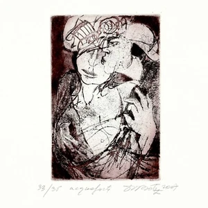 Botez Aquaforte 2007 Original Print Art Collectibles Design 25X35Cm - Picture 1 of 1