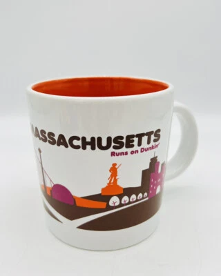 2013 Dunkin Donuts Massachusetts Runs on Dunkin 12oz Coffee Mug Destination Cup - Image 1 of 4