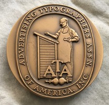 MACO. Advertising Typographers Association of America Award Medal