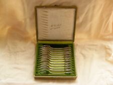 PUIFORCAT ?,ANTIQUE FRENCH STERLING SILVER PASTRY FORKS,SHELL PATTERN,SET OF 12.