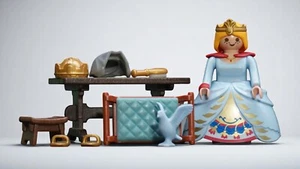 Playmobil Figur Königin Krone Prinzessin Adel Herrscherin Mittelalter - Bild 1 von 1