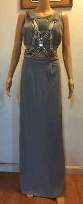 GUCCI SS2010 Runway Leather Trim Crystal Jersey Dress IT44 - Image 1 of 4