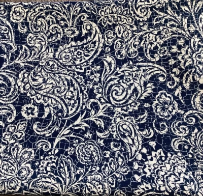 Waverly Picnic Tablecloth Blue Paisley Zip Close Rectangular 50x69 Umbrella Hole - Image 1 of 4