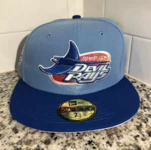 Tampa Bay Devil Rays New Era 59FIFTY 1998 Inaugural Season Fitted Cap Size 7 1/8 - Picture 1 of 5