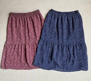 Girls Oshkosh B’gosh Floral Midi Skirts 8 Floral Spring Summer Pull On Lot - Picture 1 of 6