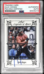 Hulk Hogan Signed 2012 Leaf Legends of Sport Silver 02/10 PSA/DNA Certified - Picture 1 of 2