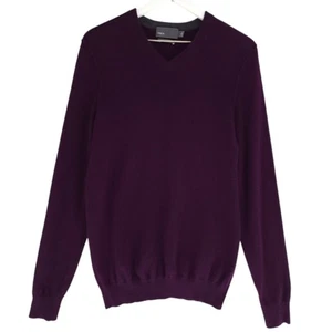Vince 100% Kaschmir Herren M V-Ausschnitt Pullover in royal lila - Bild 1 von 6