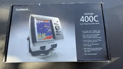 New GARMIN FISHFINDER 400c MARINE SONAR DEPTH FINDER / FISH FINDER Read - Image 1 of 4