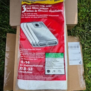 Shop-Vac 90662 Type F 10-14 Gallon Disposable Filter Bag - Pack of 3 New Sealed! - Picture 1 of 5