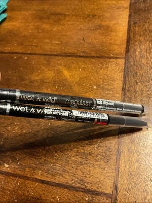 (2-PACK) wet n wild MEGALAST Retractable Eyeliner C690A - BLACKEST BLACK Sealed - Image 1 of 2