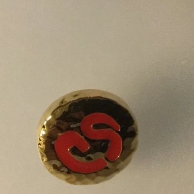 #5 St. John New  Replacement buttons Gold ,Red Signed Logo 5/8 shank - Image 1 of 4