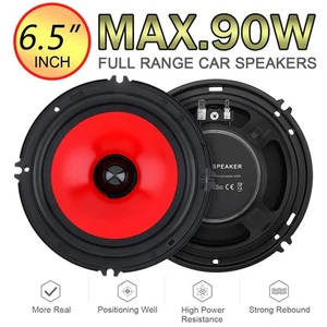 2pcs 6.5 Inch Car Speakers Full Range Frequency 90W Mid-bass Ultra-thin 90dB - Picture 1 of 12