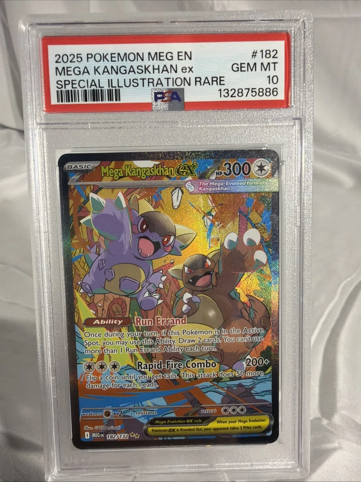Mega Kangaskhan ex 182/132 Me01: Mega Evolution Holo PSA 10 - Image 1 of 2