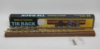 Gravata Hollywood 13,5"" 24 ganchos automática NOSIOB FEITA NOS EUA latão nogueira - Imagem 1 de 4