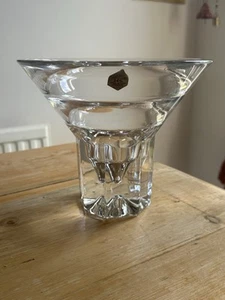 Stunning Da Vinci Crystal Cup Faceted Octagonal Base Vase - 18 cm original box - Picture 1 of 18