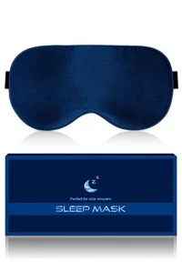 Silk Eye Mask for Sleeping - Soft Breathable Organic Natural Mulberry Silk Fa... - Picture 1 of 7