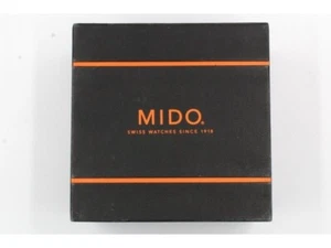 Scatola MIDO Swiss N°508 Nero E Arancione Simil Pelle Novità Watch Box Originale - Picture 1 of 4