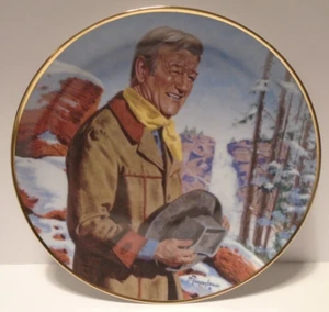 Franklin Mint John Wayne Pine Ridge Limited Edition Plate Porcelain - Picture 1 of 3